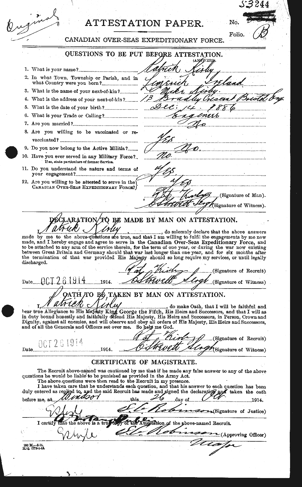 Personnel Records of the First World War - CEF 437257a