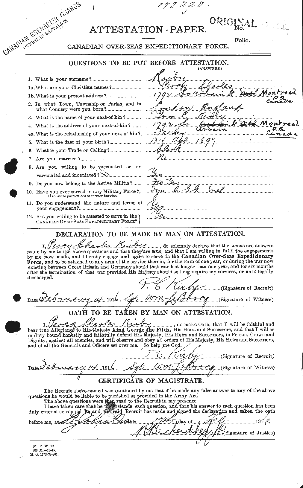 Personnel Records of the First World War - CEF 437259a