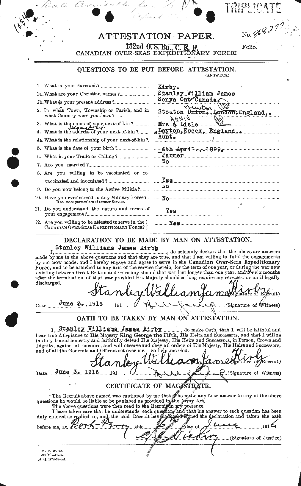 Personnel Records of the First World War - CEF 437276a
