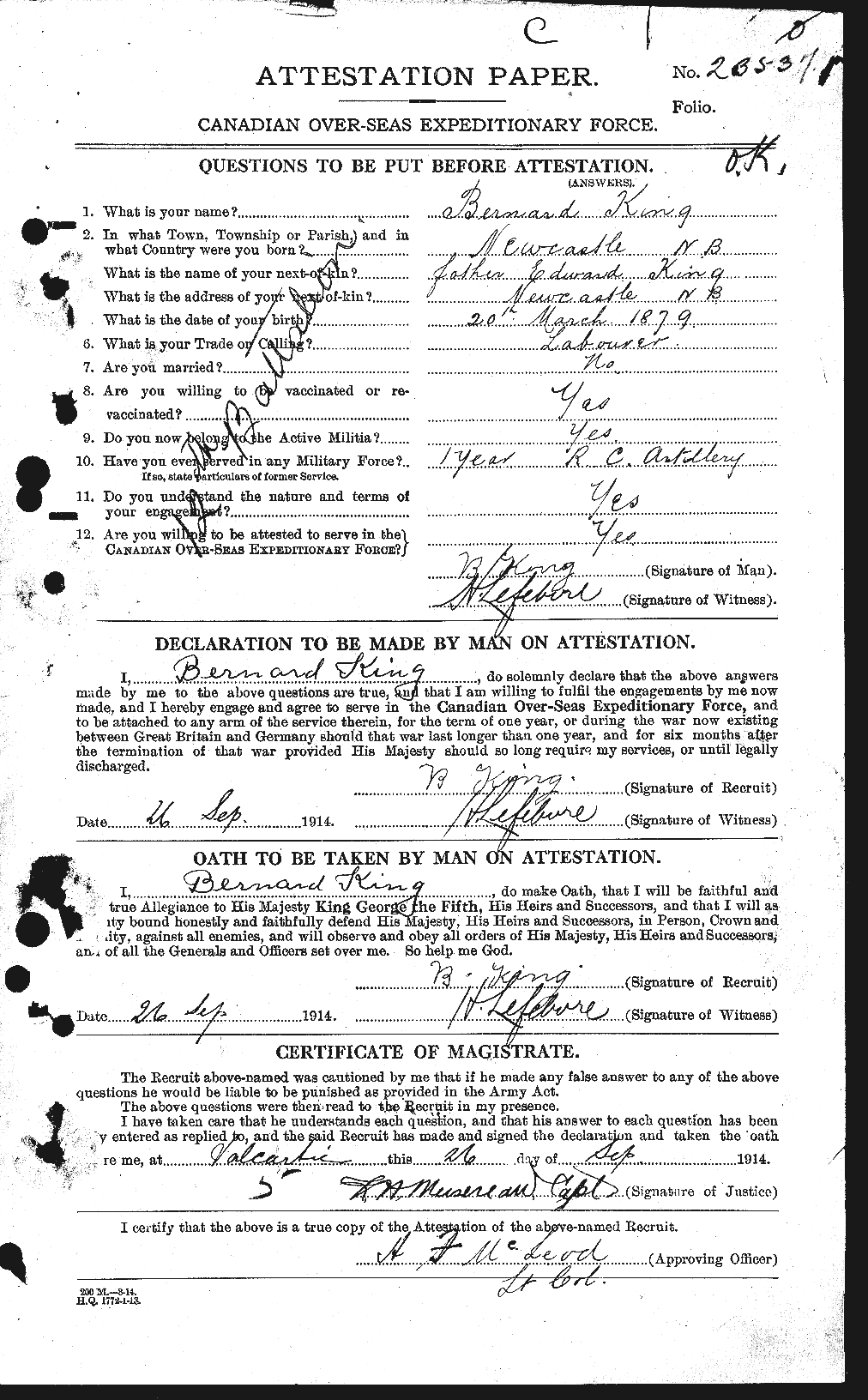 Personnel Records of the First World War - CEF 437729a