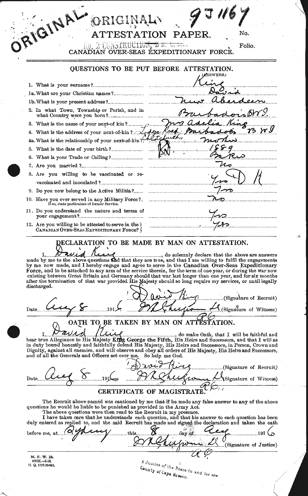 Personnel Records of the First World War - CEF 437827a