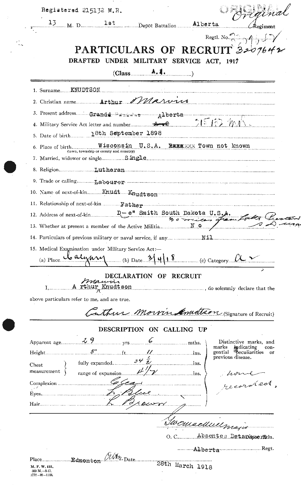 Personnel Records of the First World War - CEF 438030a