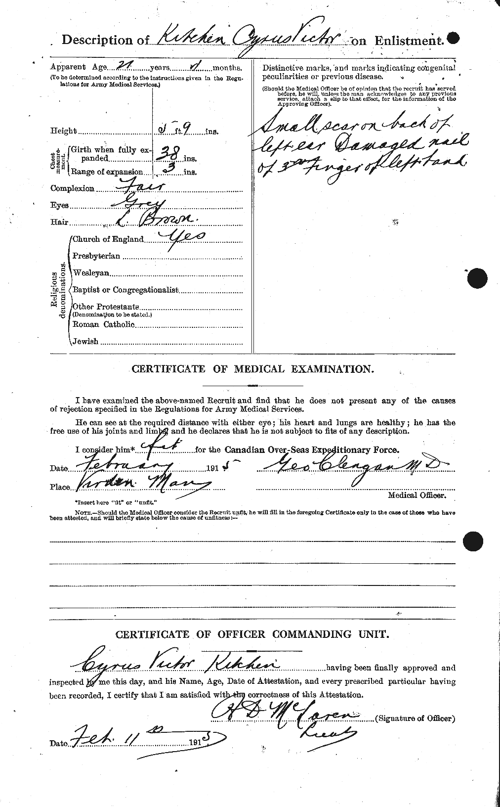 Personnel Records of the First World War - CEF 438459b