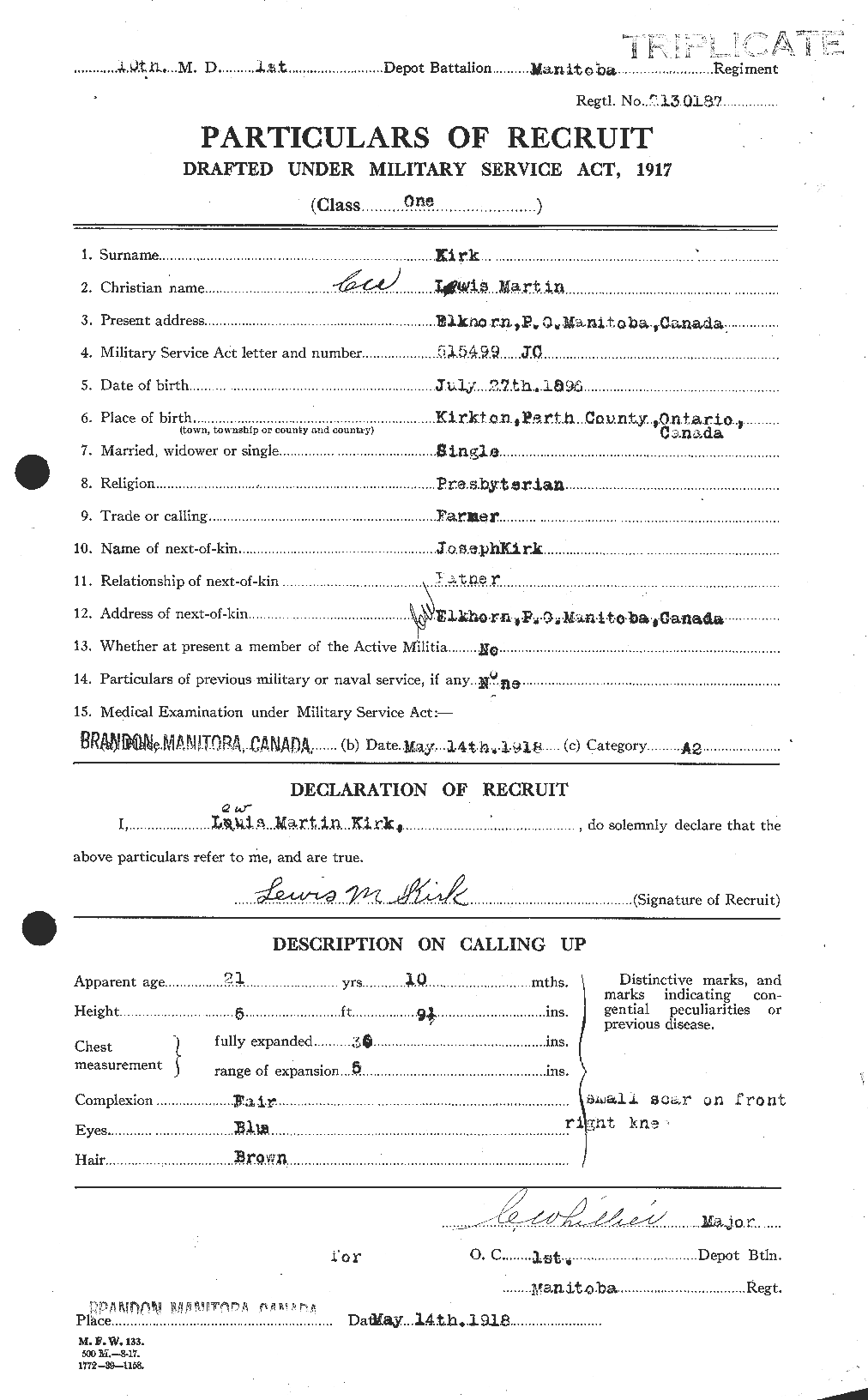 Personnel Records of the First World War - CEF 440876a