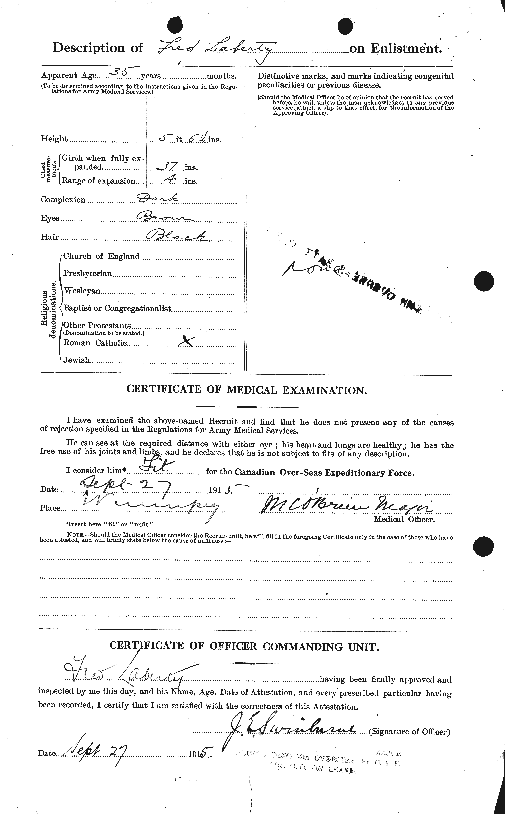 Personnel Records of the First World War - CEF 441738b