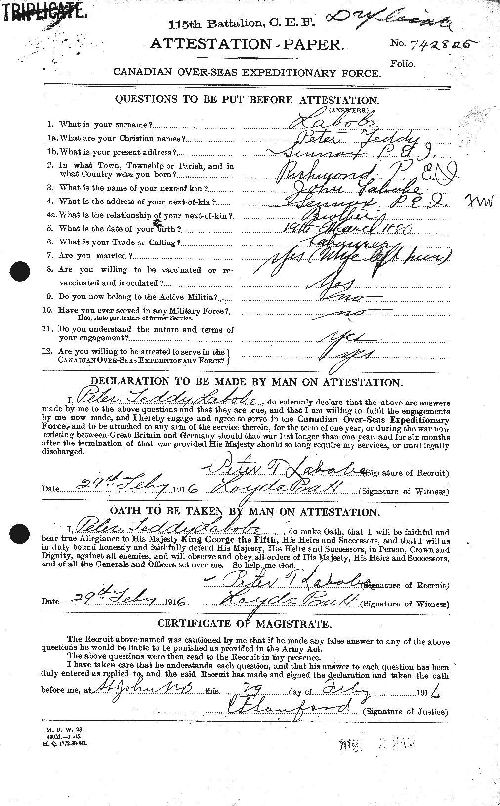 Personnel Records of the First World War - CEF 441761a