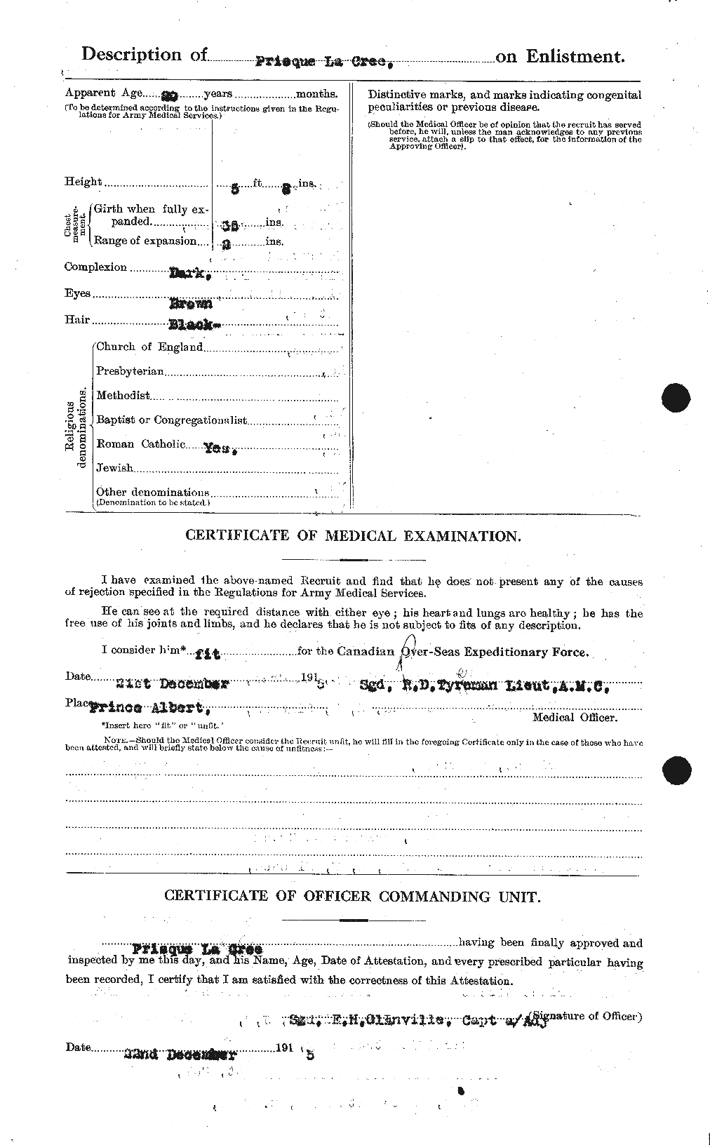 Personnel Records of the First World War - CEF 442221b