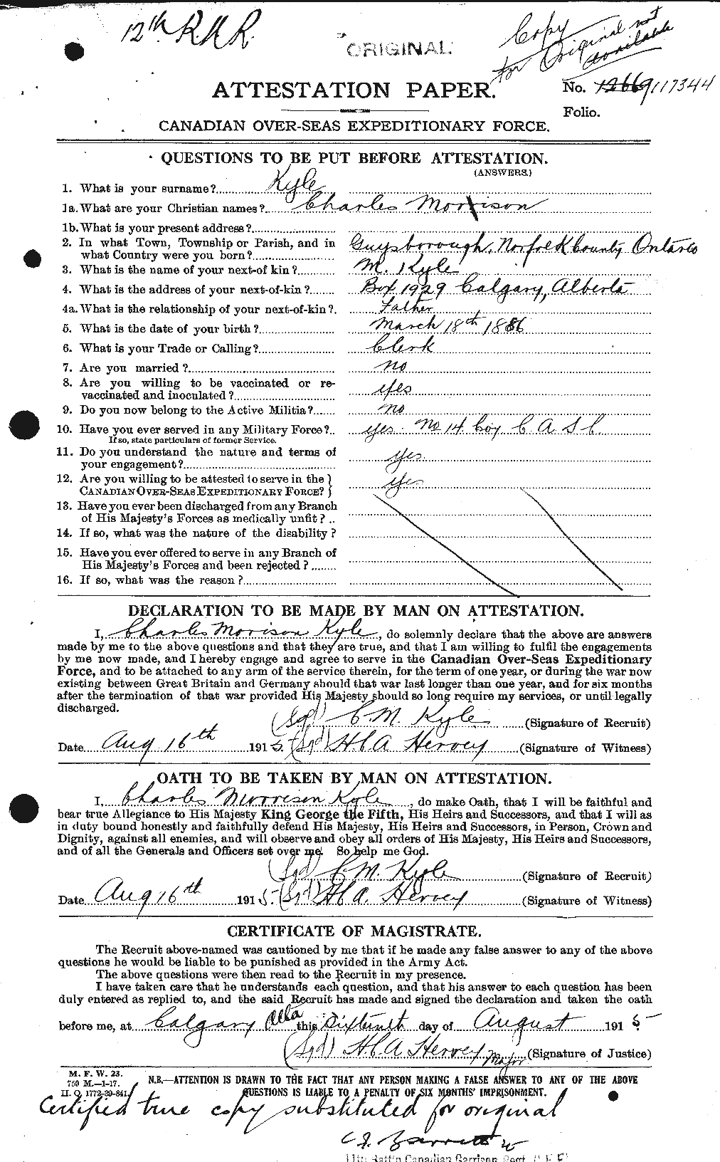 Personnel Records of the First World War - CEF 443686a