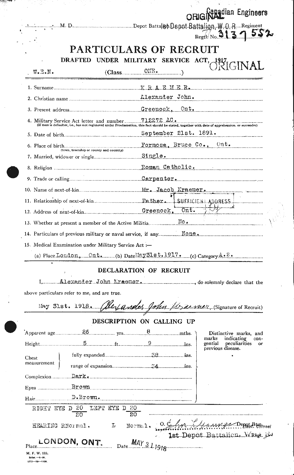 Personnel Records of the First World War - CEF 444093a