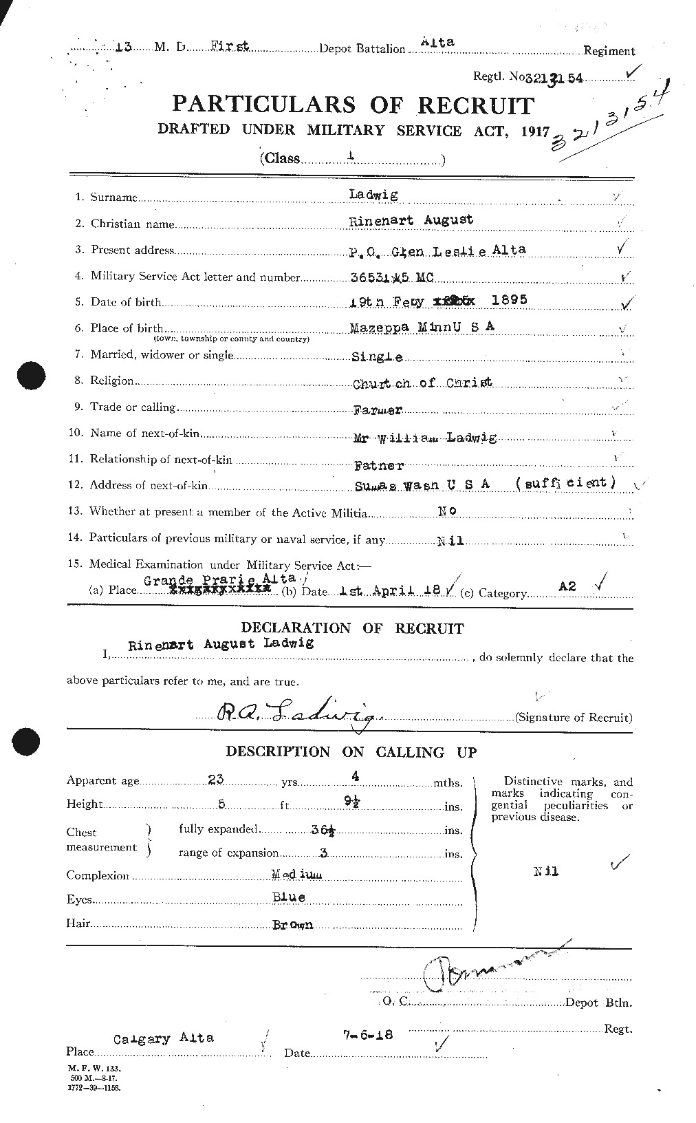 Personnel Records of the First World War - CEF 444798a