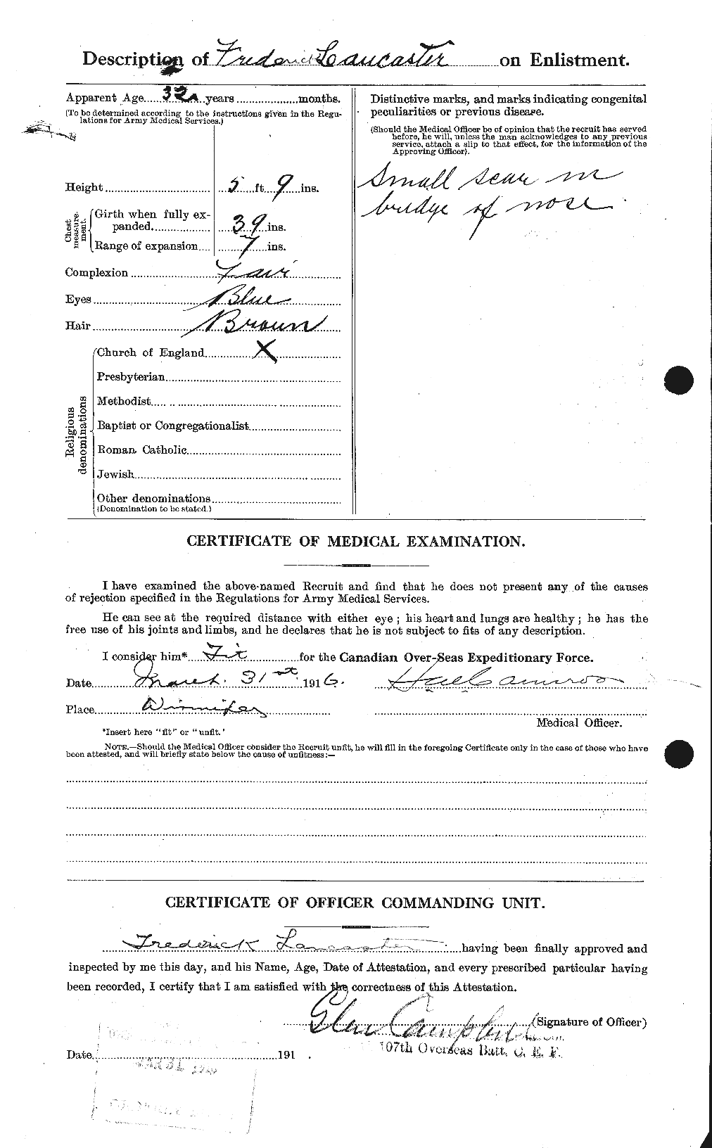 Personnel Records of the First World War - CEF 445411b