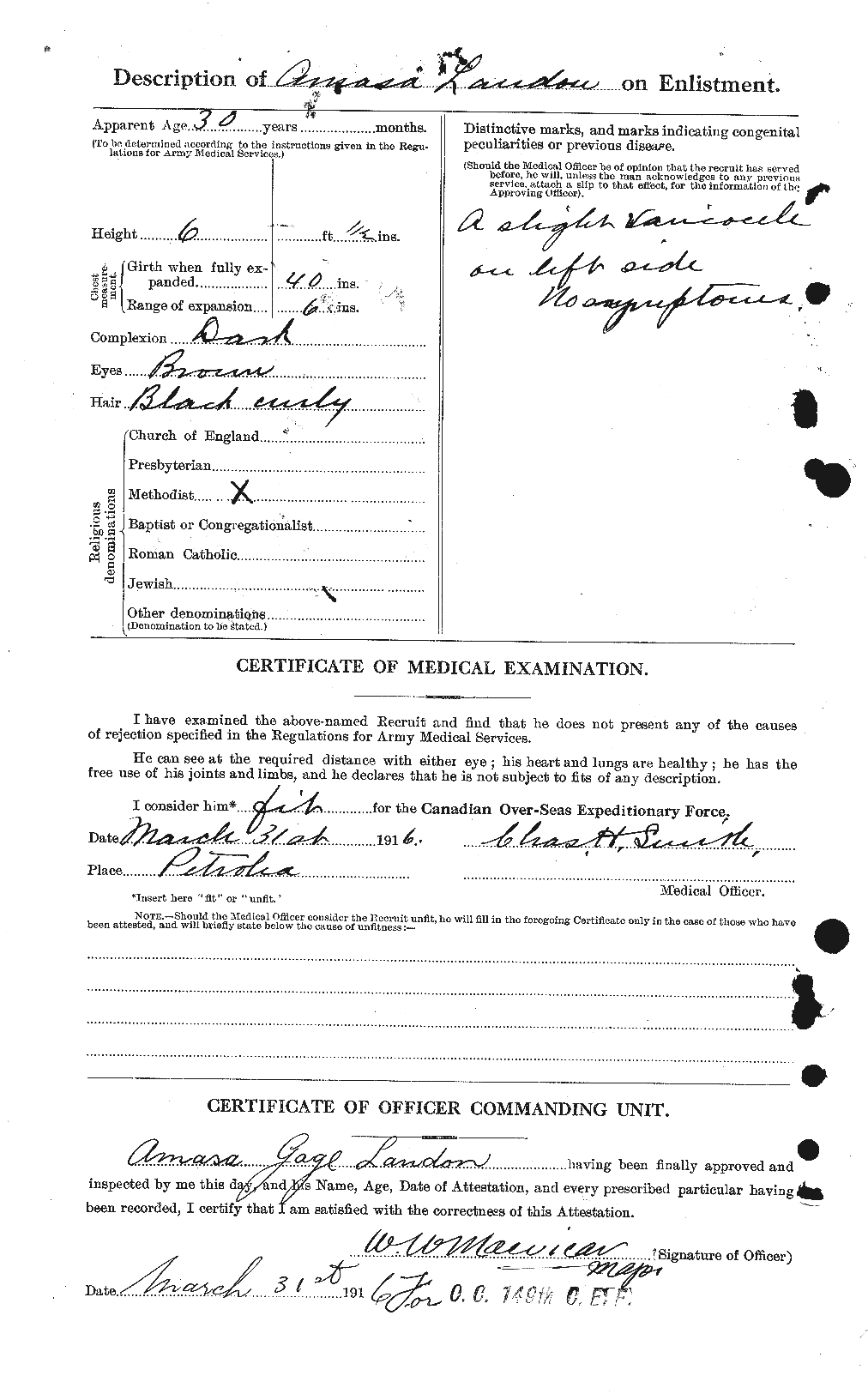 Personnel Records of the First World War - CEF 445630b