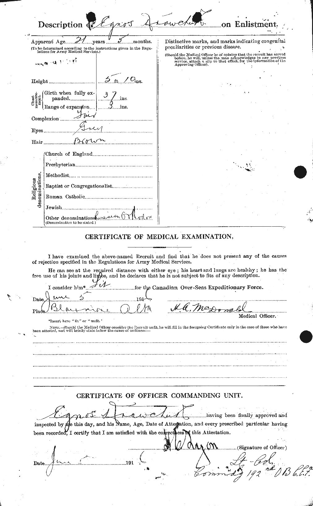 Personnel Records of the First World War - CEF 446173b