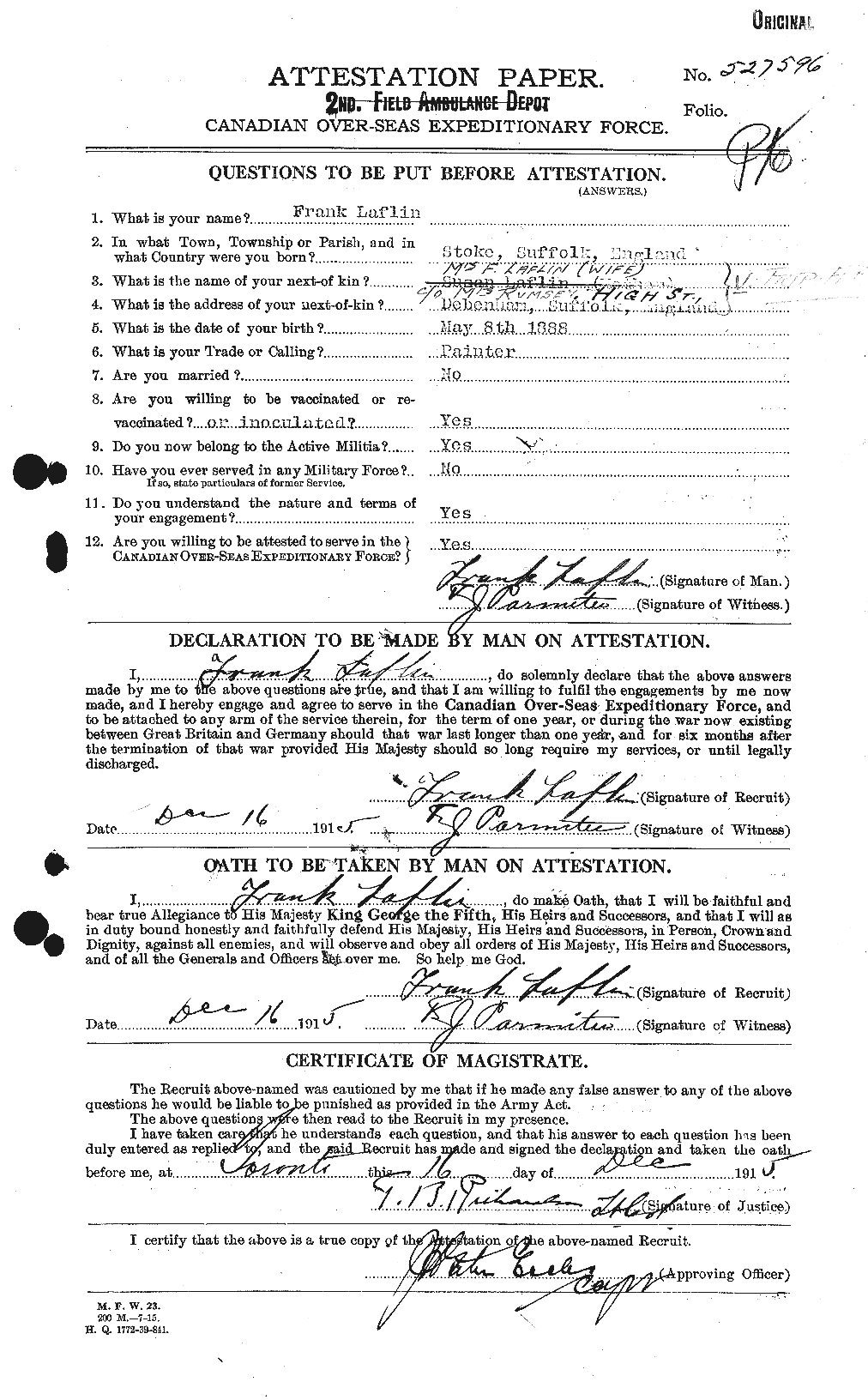 Personnel Records of the First World War - CEF 446898a