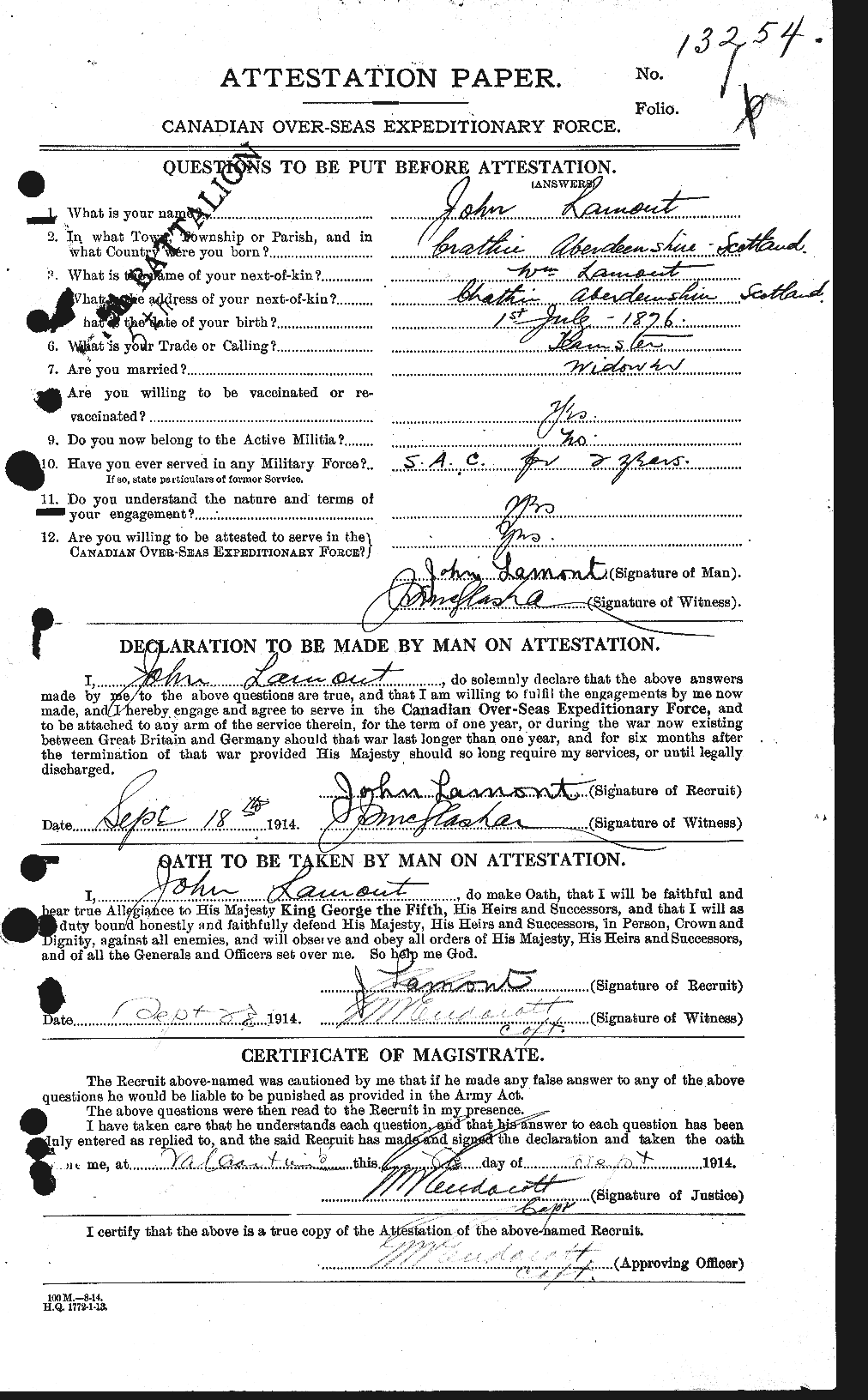 Personnel Records of the First World War - CEF 447953a