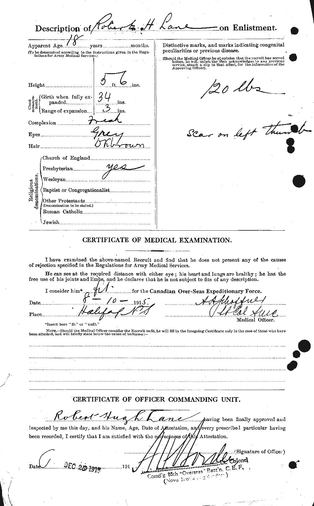 Personnel Records of the First World War - CEF 449964b