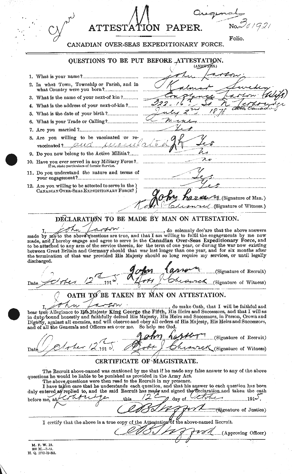 Personnel Records of the First World War - CEF 451719a