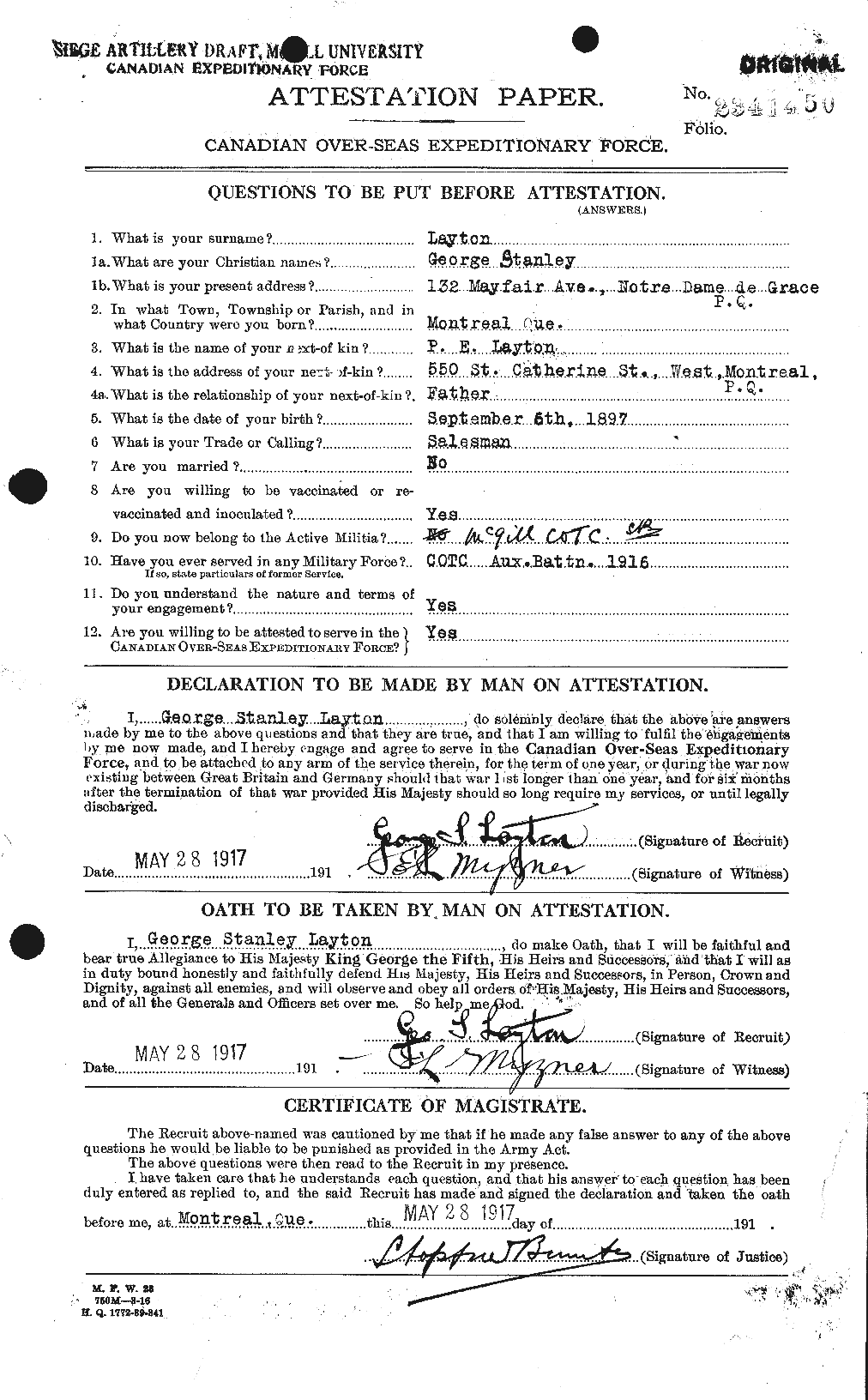 Personnel Records of the First World War - CEF 453139a