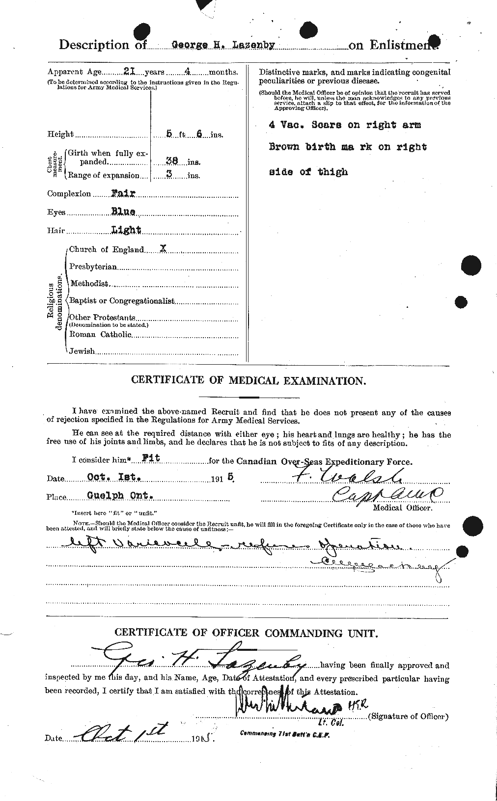 Personnel Records of the First World War - CEF 453201b