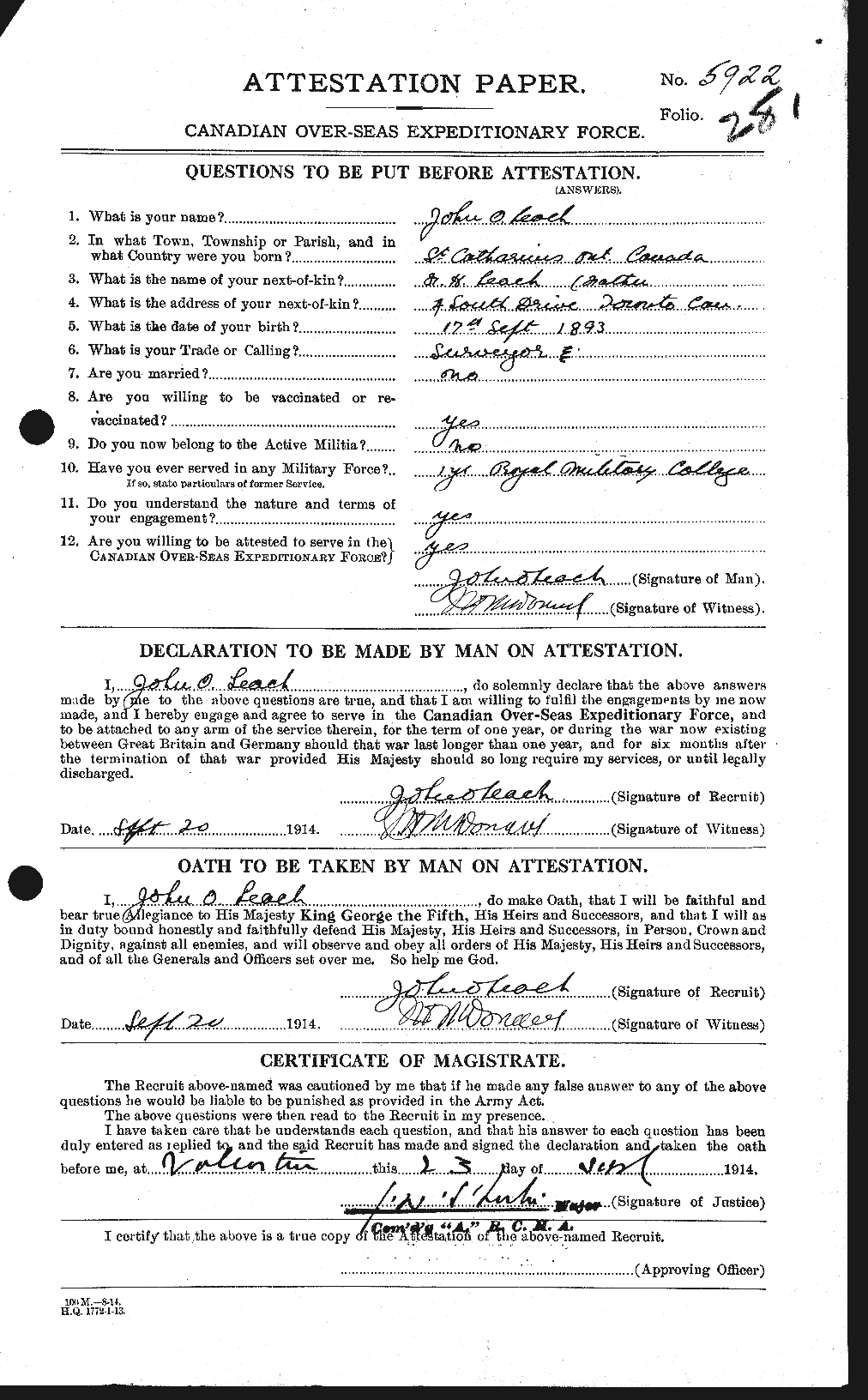 Personnel Records of the First World War - CEF 453396a