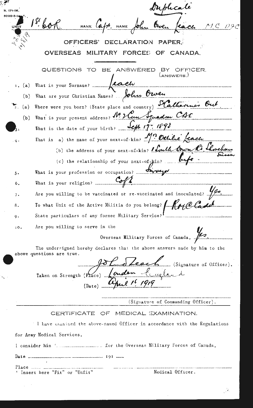 Personnel Records of the First World War - CEF 453397a