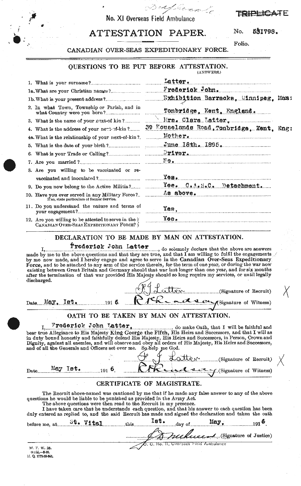 Personnel Records of the First World War - CEF 455340a