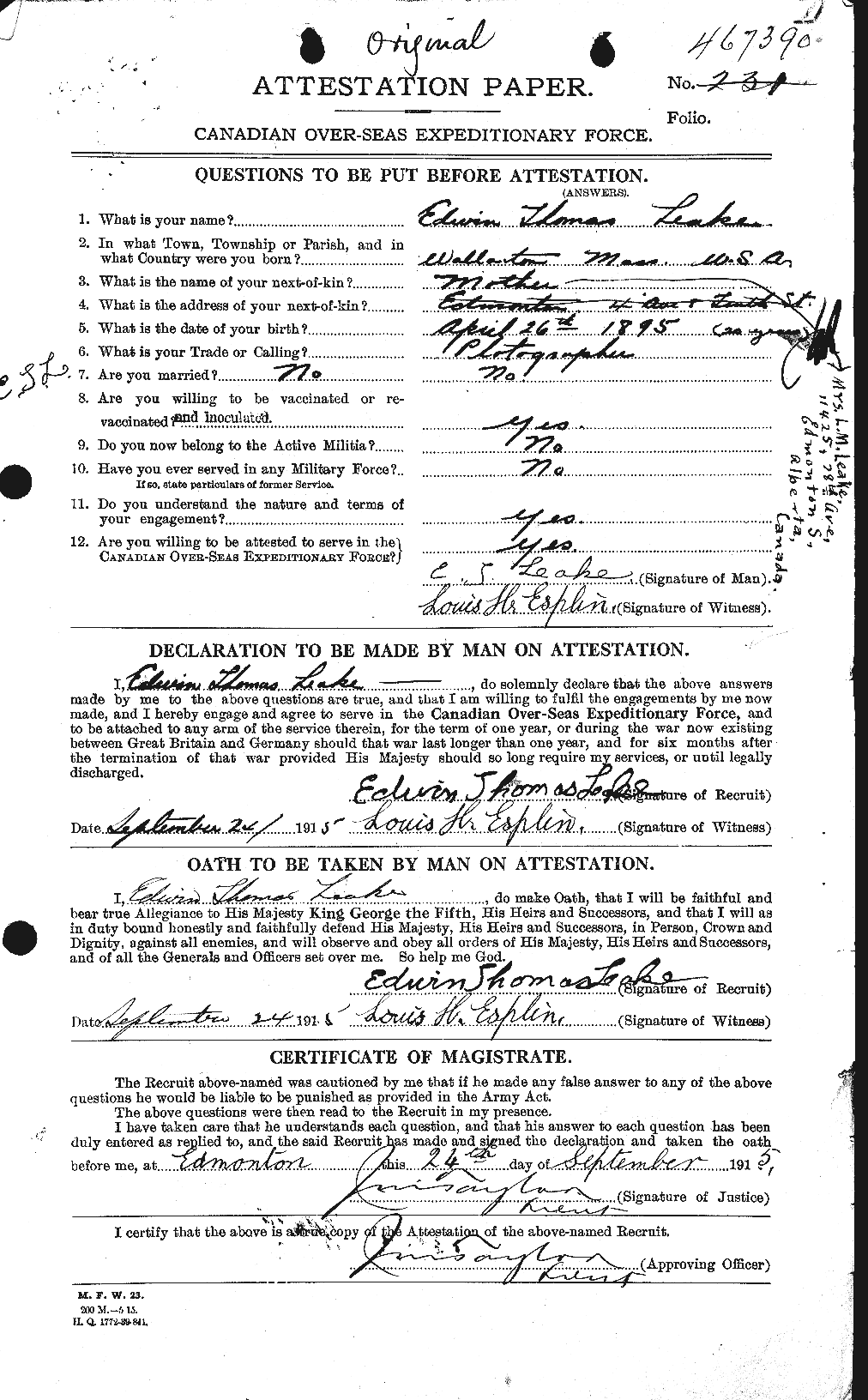 Personnel Records of the First World War - CEF 455978a