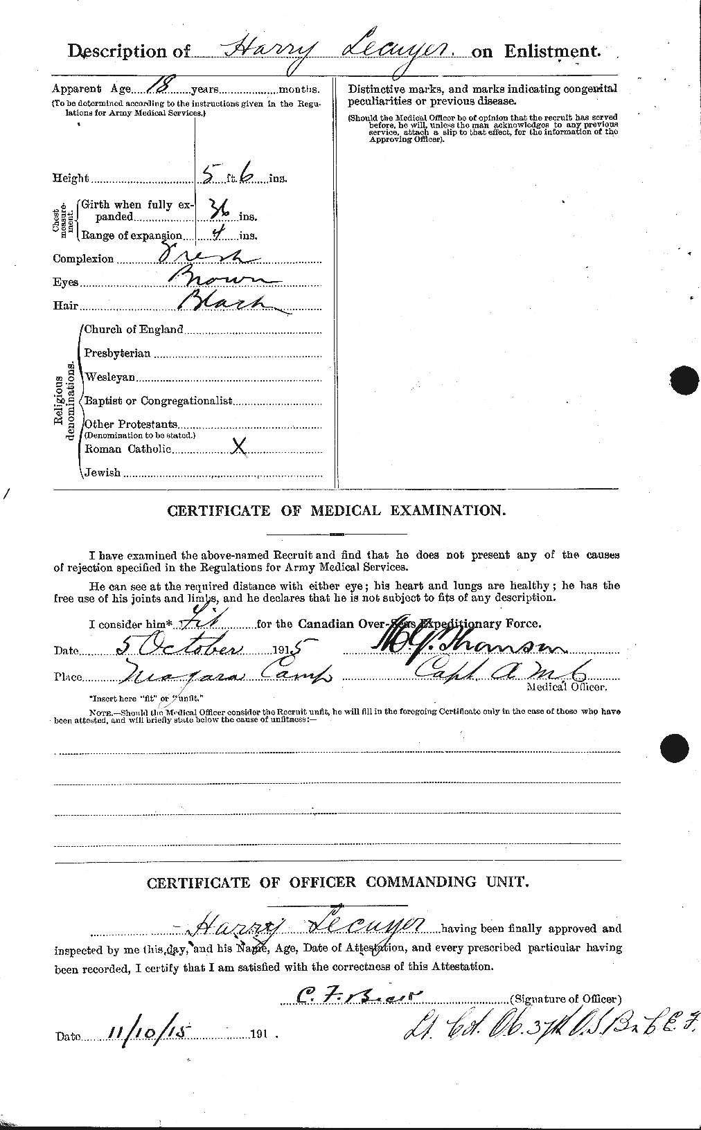Personnel Records of the First World War - CEF 456301b