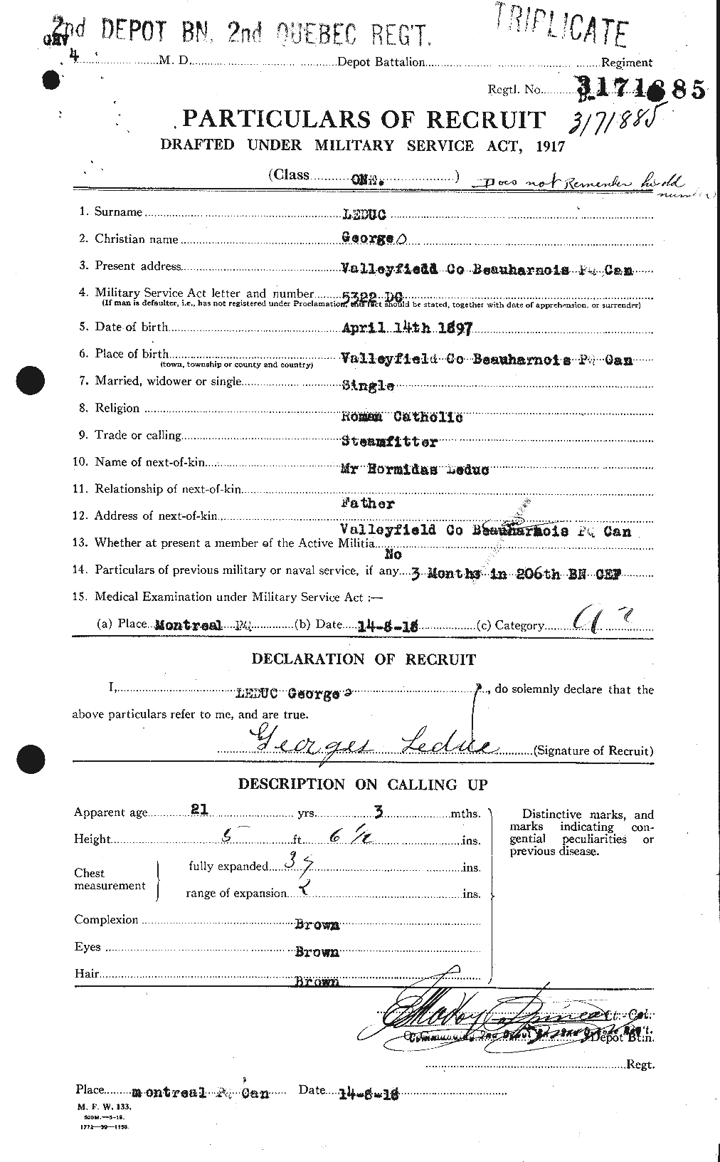 Personnel Records of the First World War - CEF 456538a