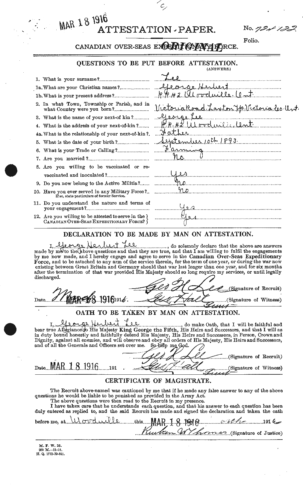 Personnel Records of the First World War - CEF 456796a