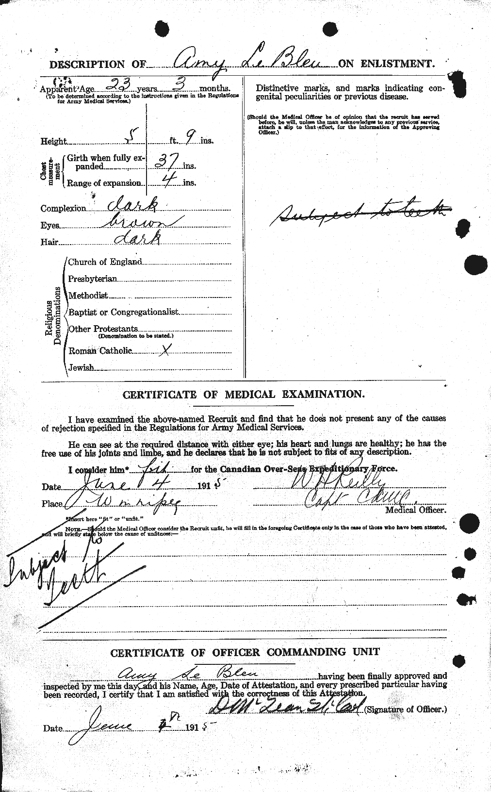 Personnel Records of the First World War - CEF 459484b