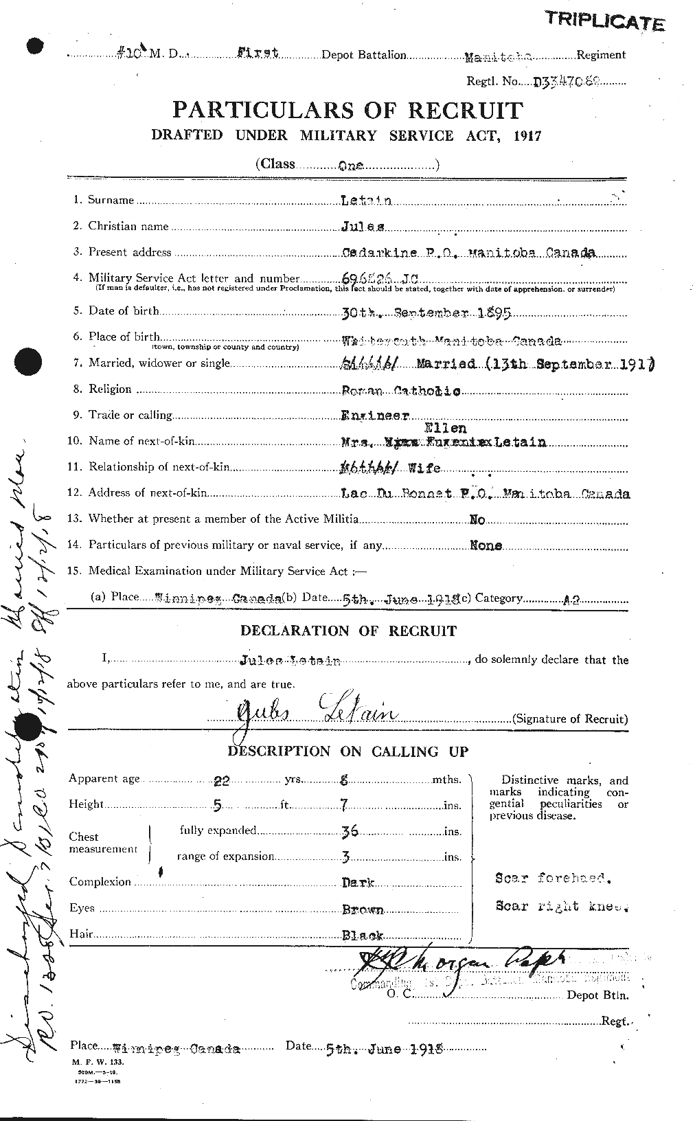 Personnel Records of the First World War - CEF 460629a