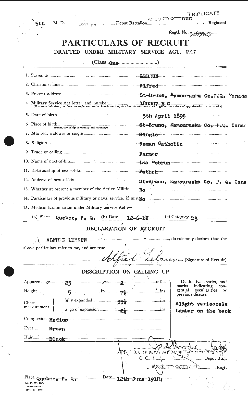 Personnel Records of the First World War - CEF 461545a