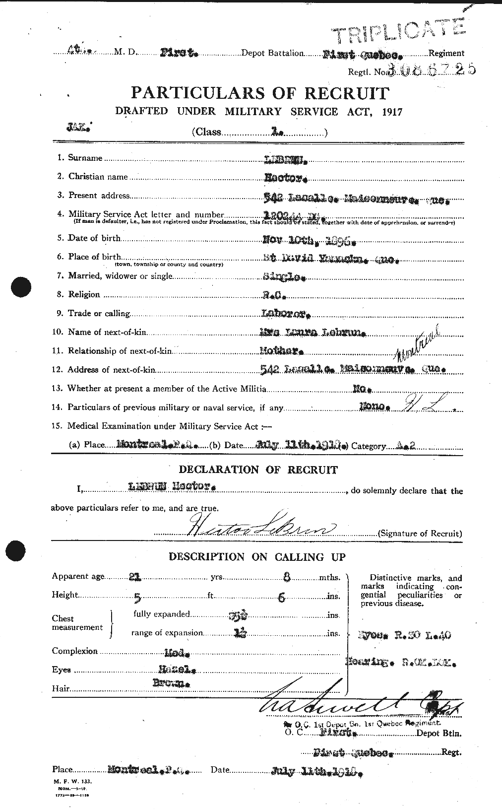 Personnel Records of the First World War - CEF 461567a