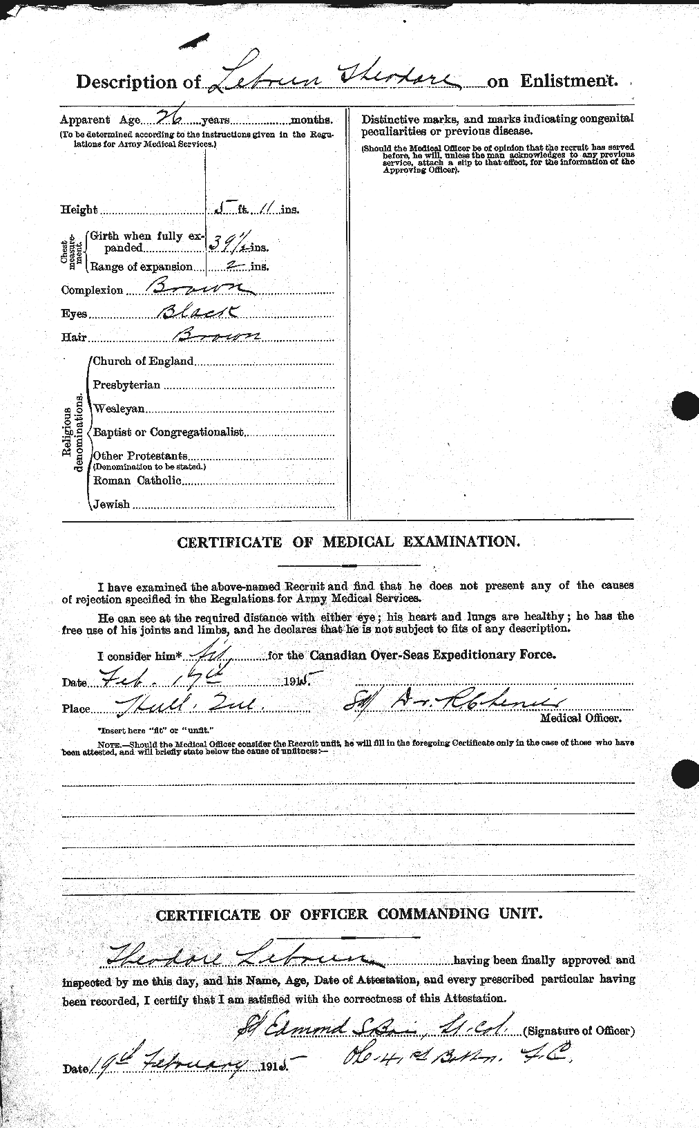 Personnel Records of the First World War - CEF 461590b