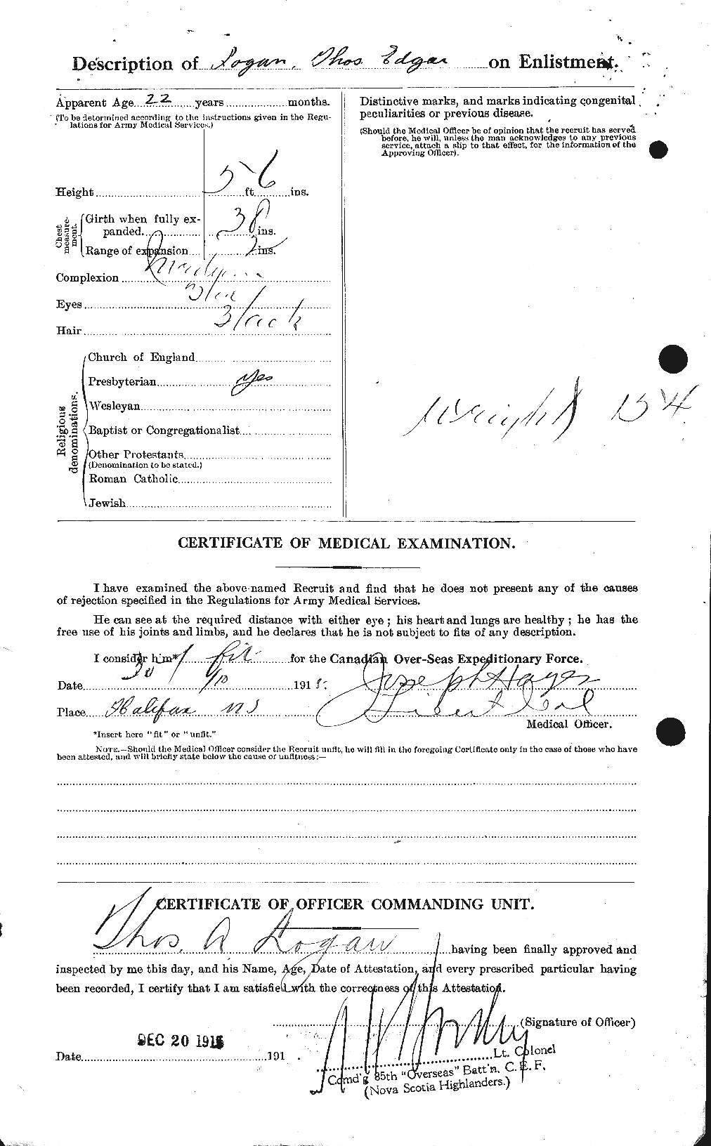 Personnel Records of the First World War - CEF 461821b