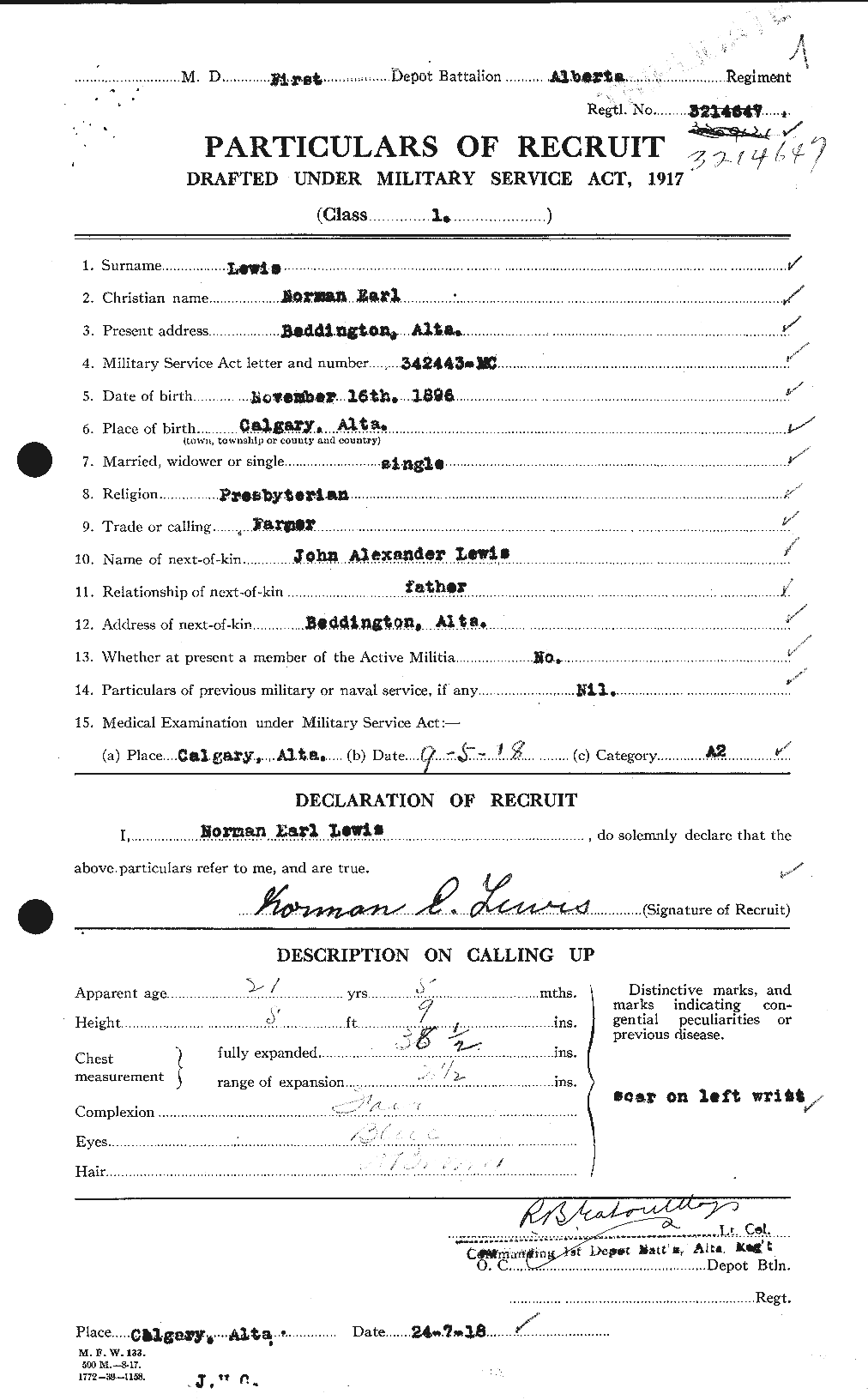 Personnel Records of the First World War - CEF 463842a