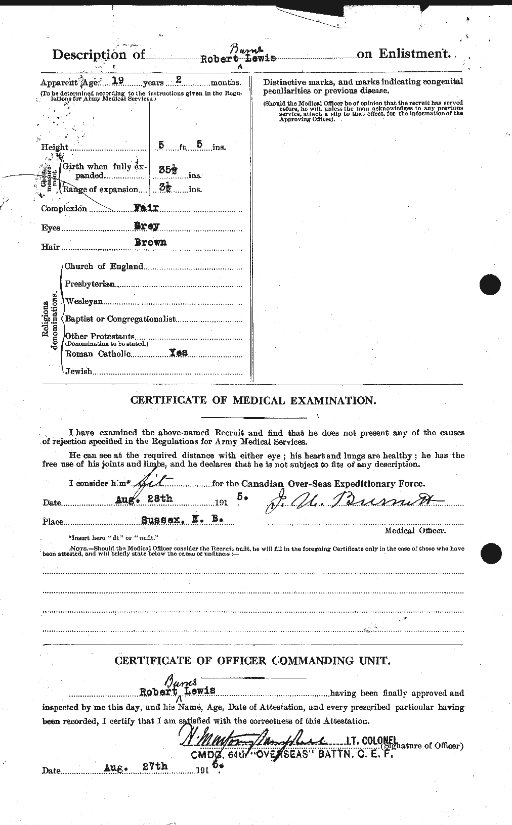 Personnel Records of the First World War - CEF 463900b