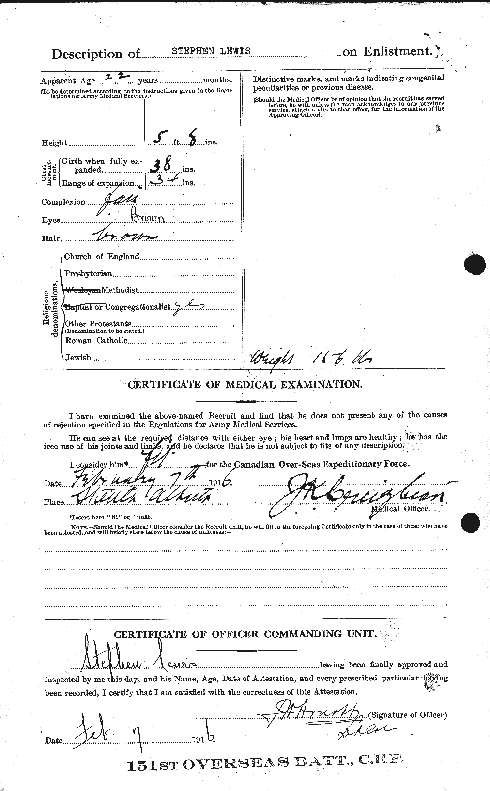 Personnel Records of the First World War - CEF 463945b