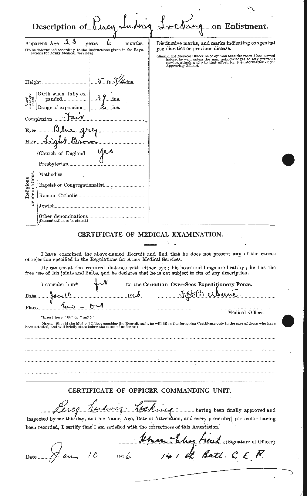 Personnel Records of the First World War - CEF 464640b