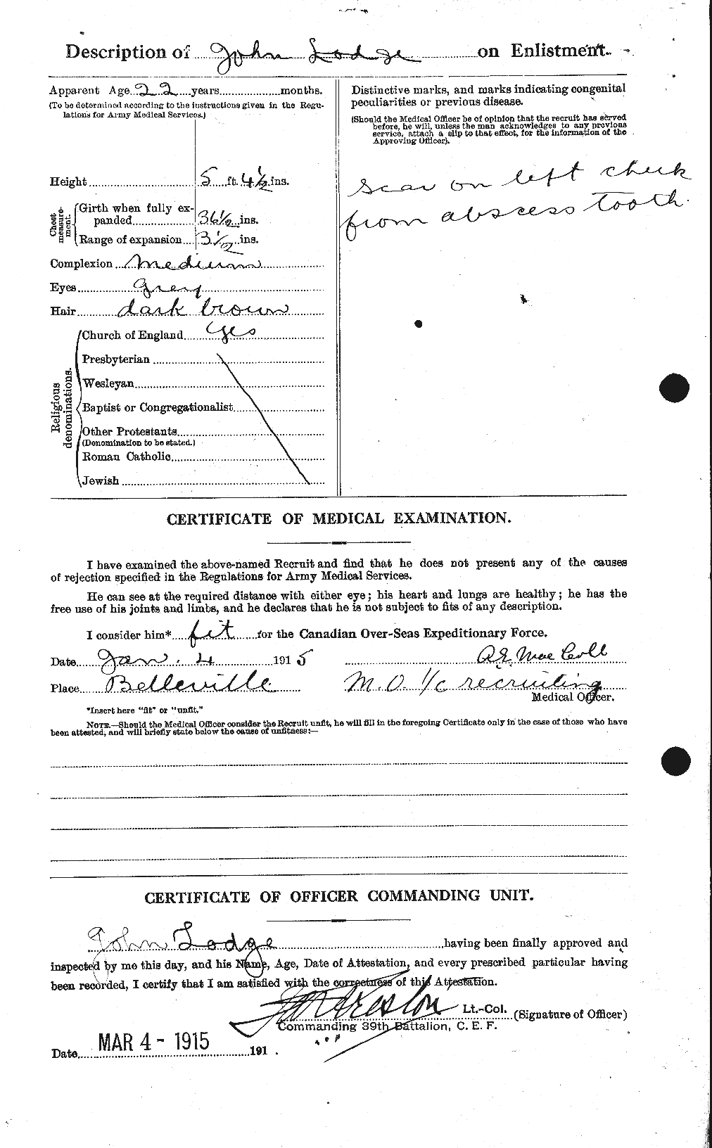 Personnel Records of the First World War - CEF 464811b