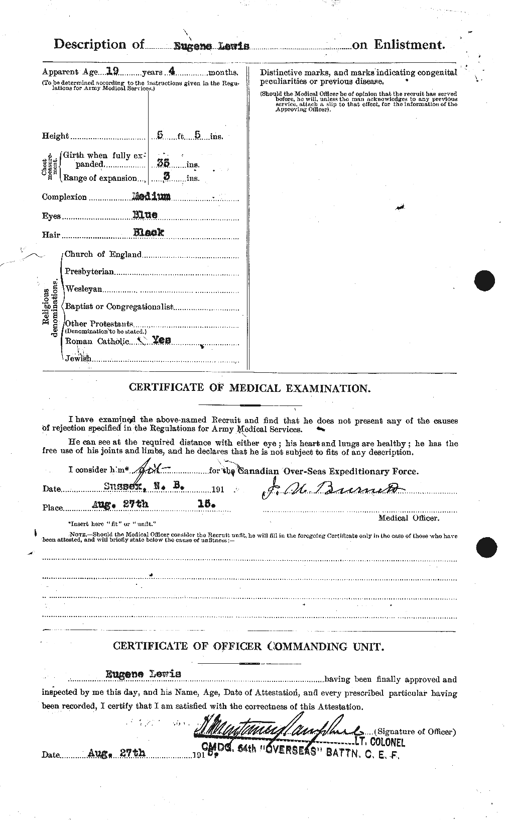 Personnel Records of the First World War - CEF 465037b