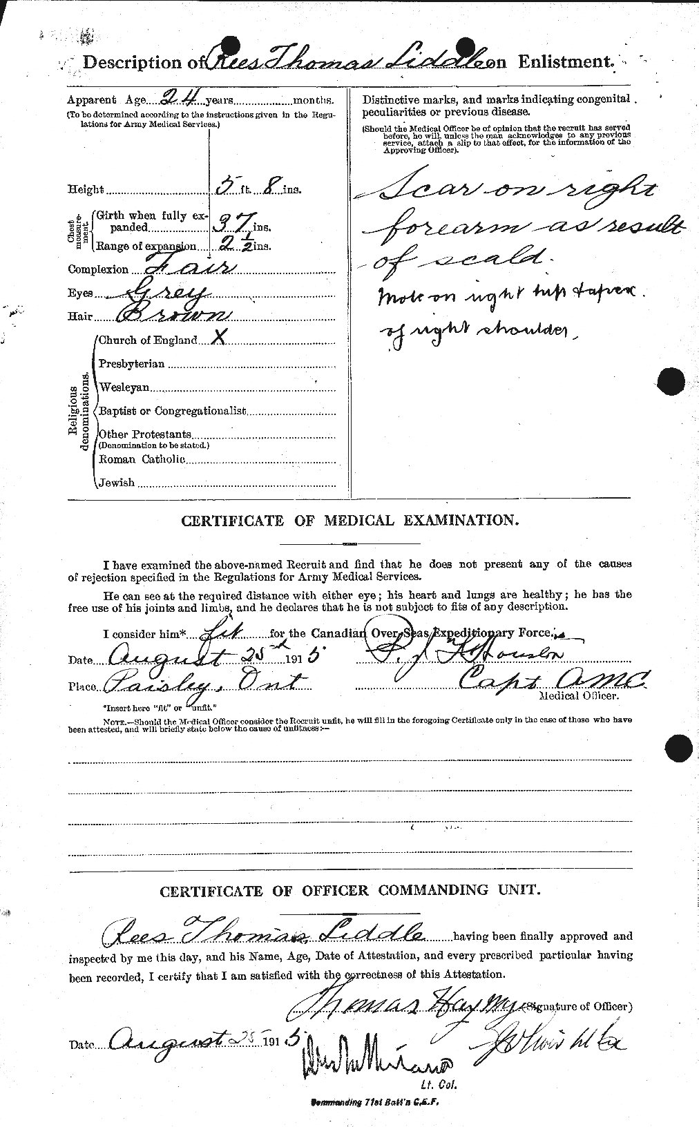 Personnel Records of the First World War - CEF 465329b