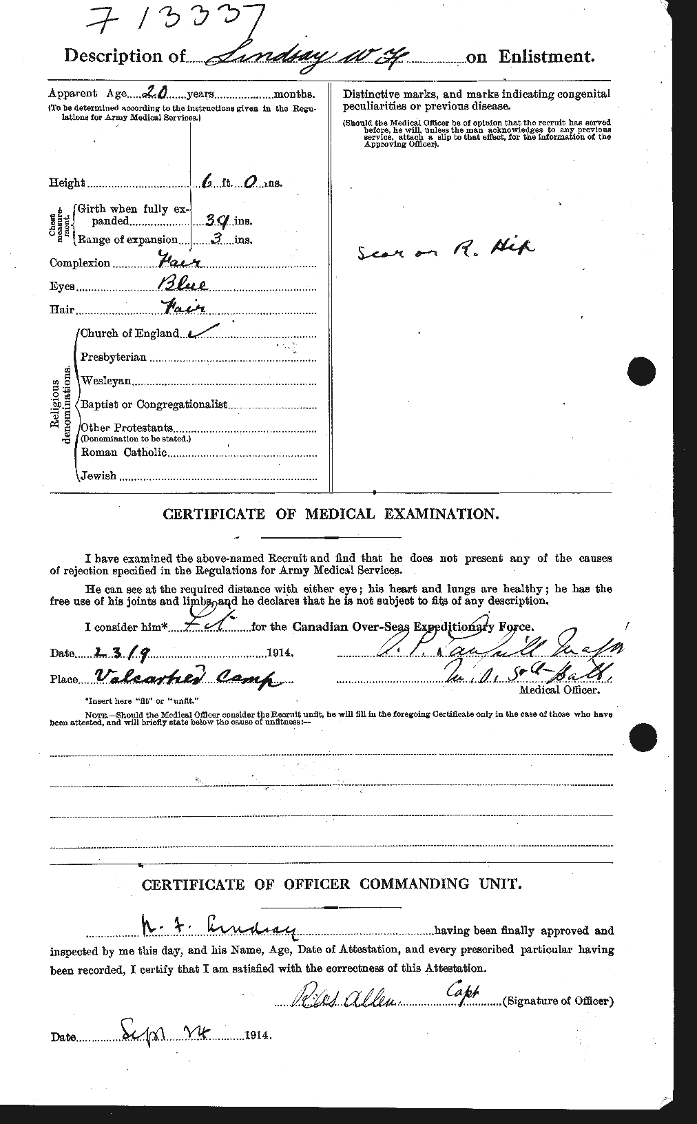 Personnel Records of the First World War - CEF 466158b