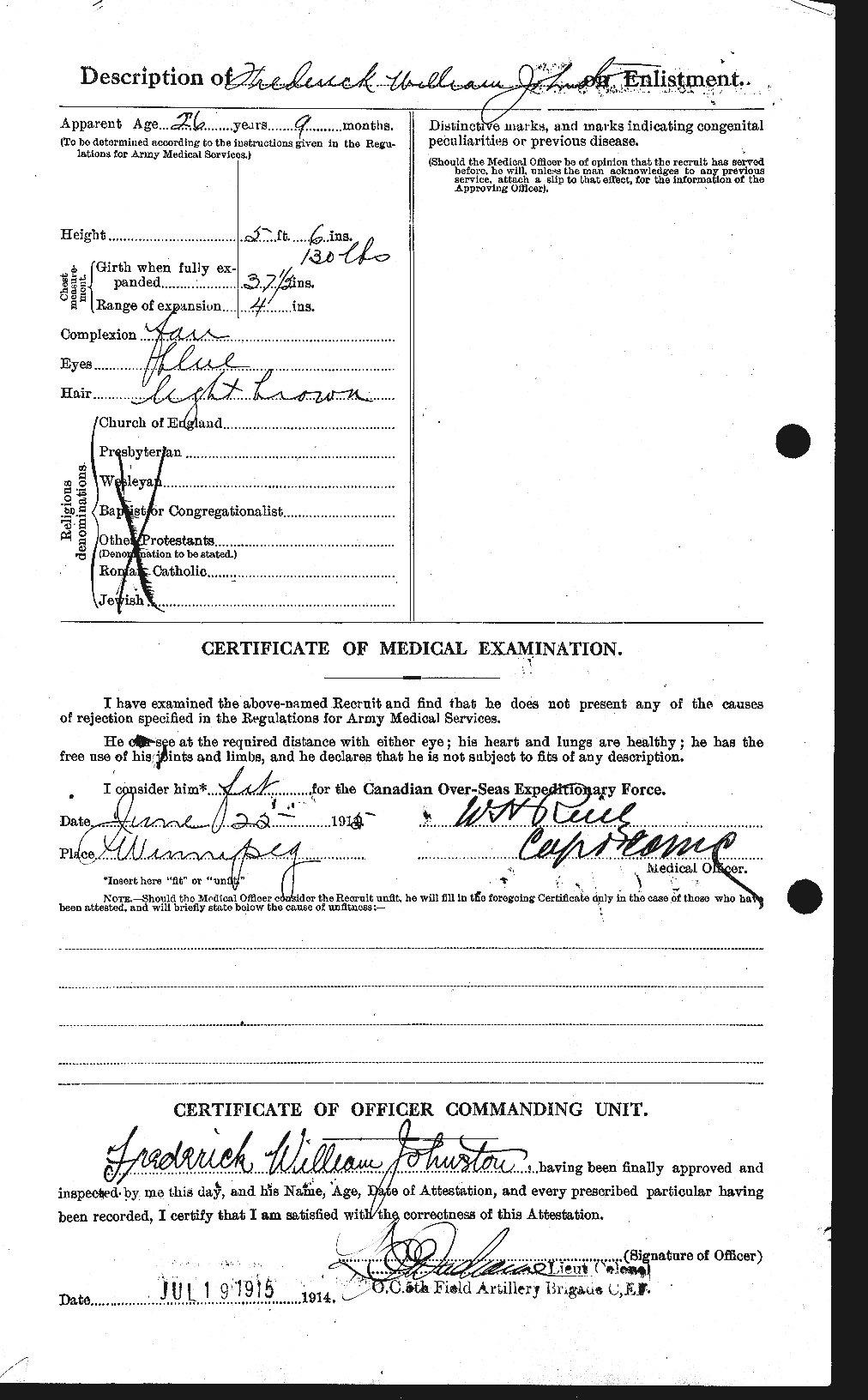 Personnel Records of the First World War - CEF 467273b