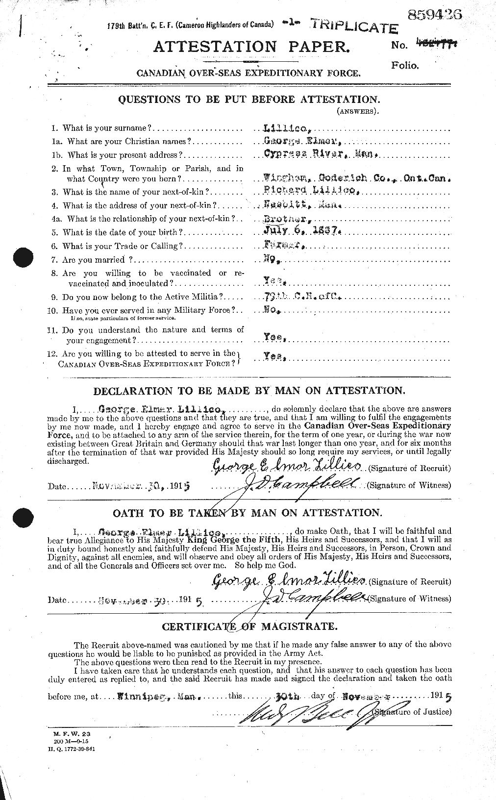 Personnel Records of the First World War - CEF 467455a