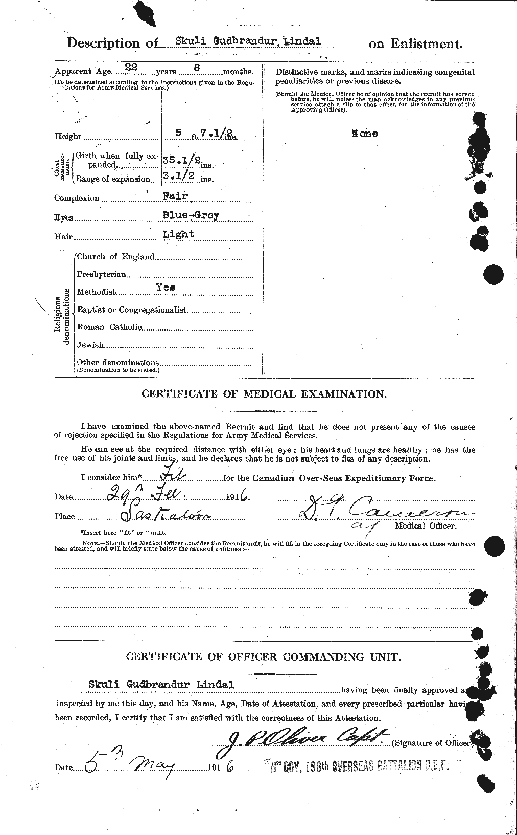 Dossiers du Personnel de la Première Guerre mondiale - CEC 467647b