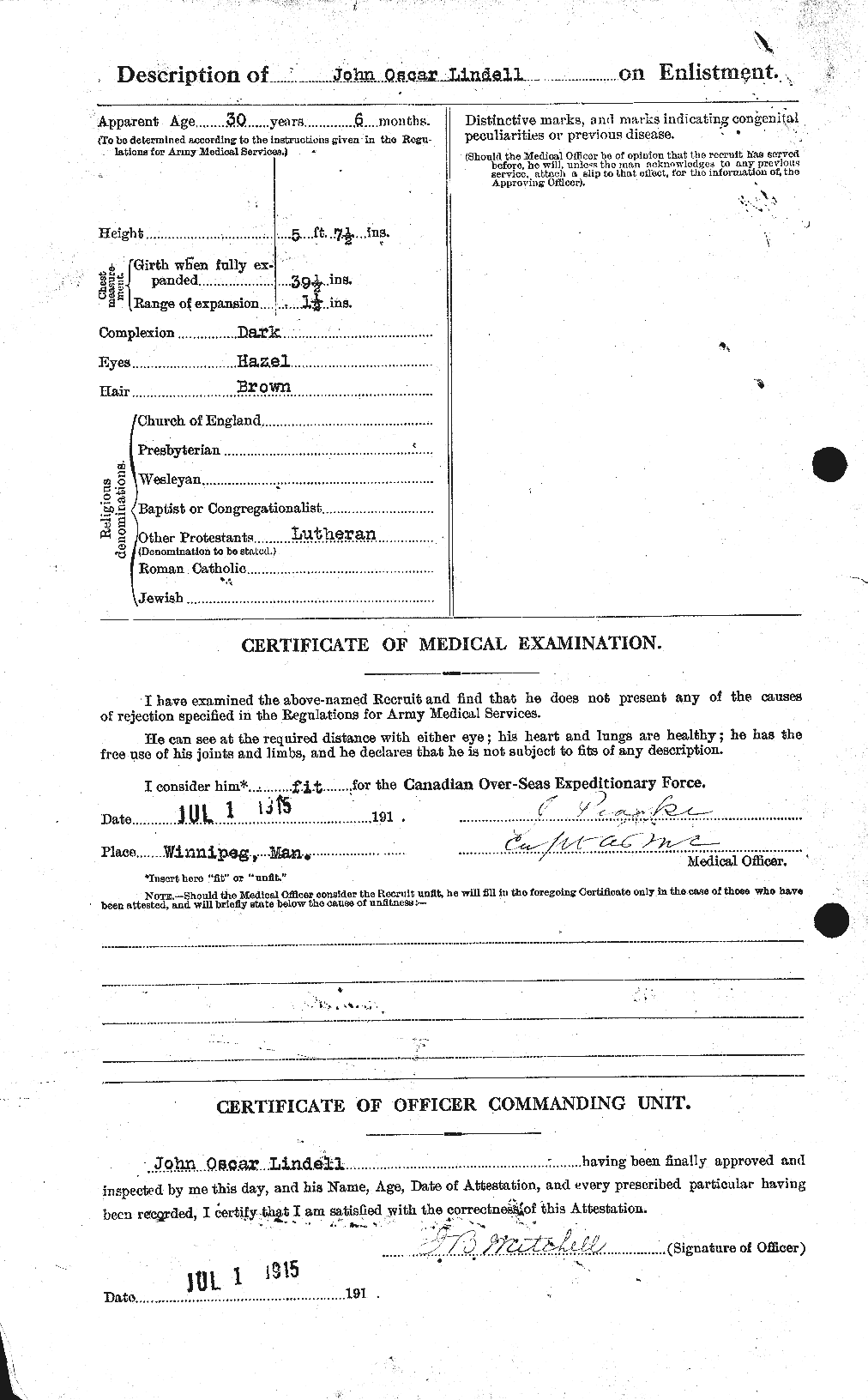 Dossiers du Personnel de la Première Guerre mondiale - CEC 467689b