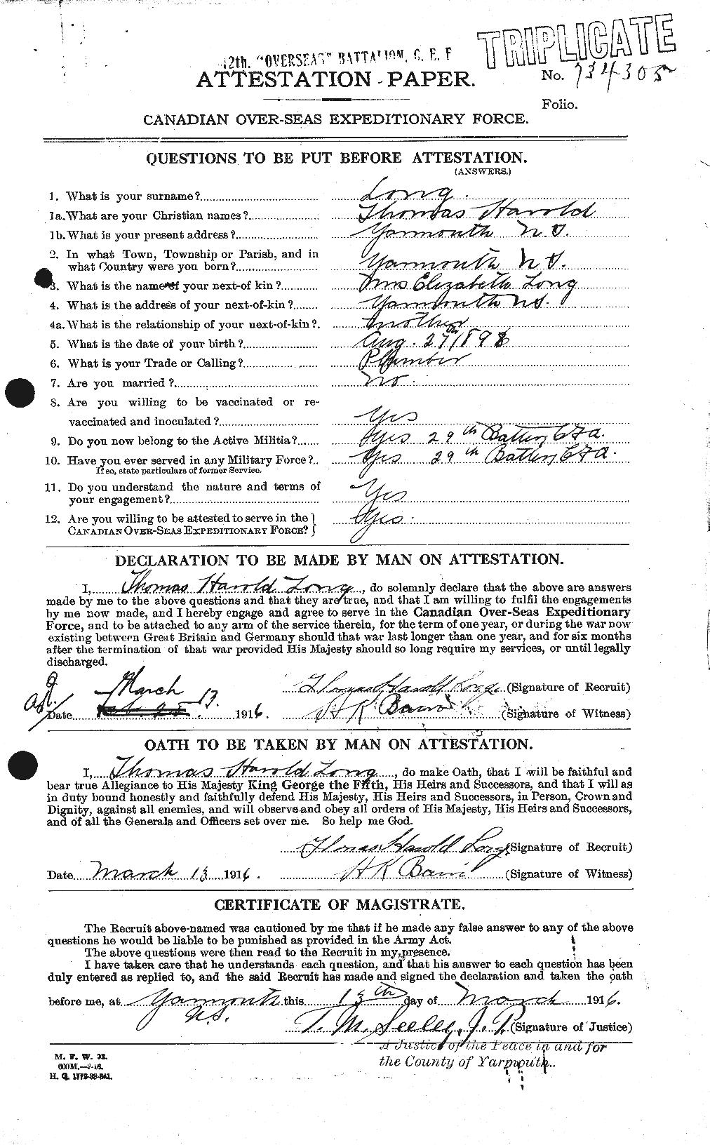 Personnel Records of the First World War - CEF 468529a