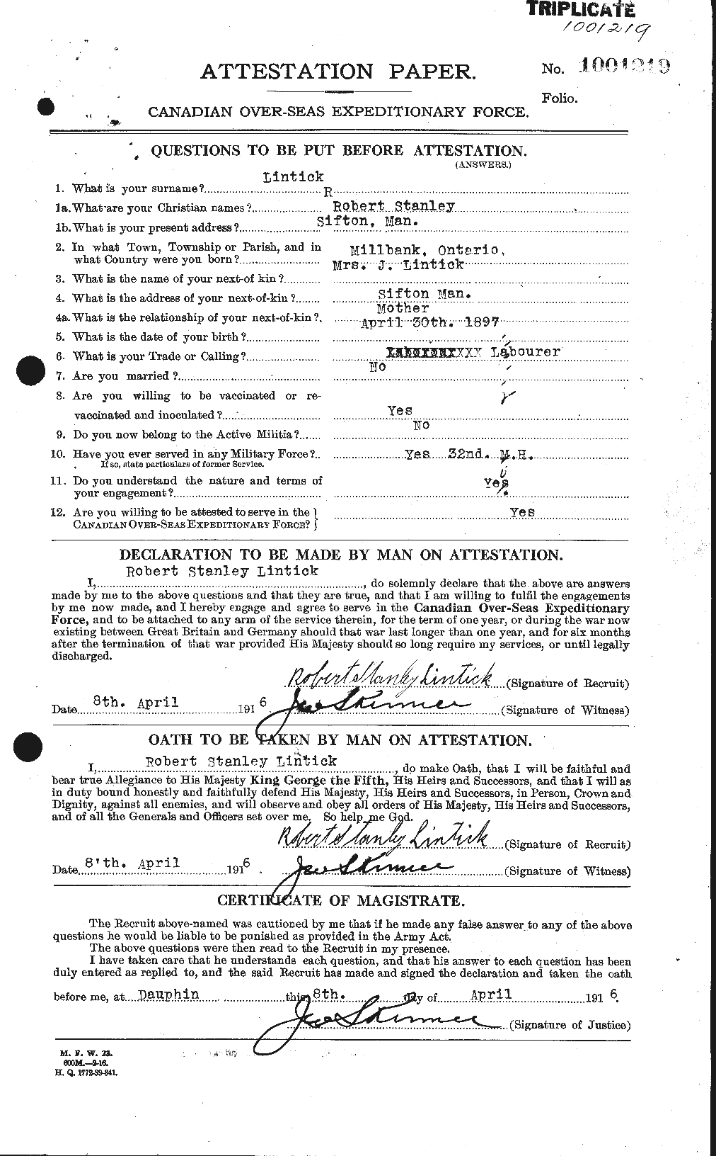 Personnel Records of the First World War - CEF 468712a